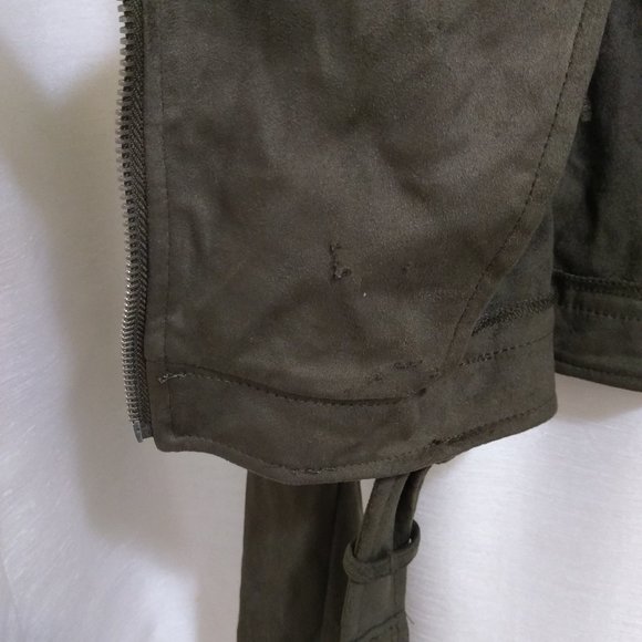 Lightweight Faux Suede Moto Asymmetrical Zip - Sz Small - NWT - Picture 10 of 10